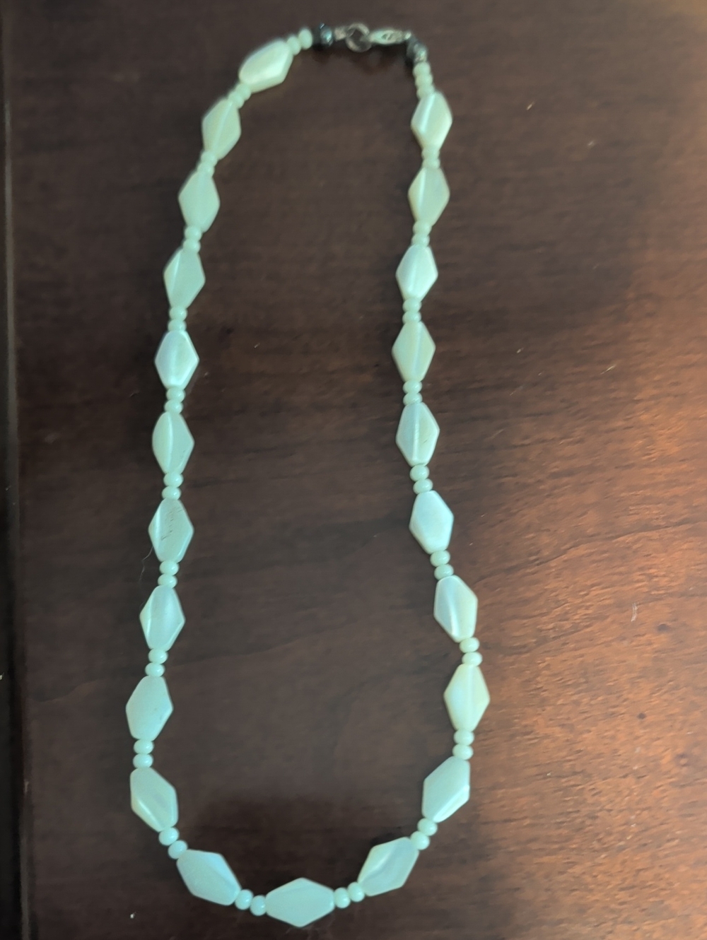 Mother of Pearl MOP shells diamond shape 8" necklace Beachy Surfer Ocean Summer